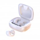 JX80 Wireless Bone Conduction Earbuds With Power Display Charging Case Ultra Long Battery Life Noise Canceling Headphones