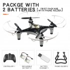 JX815-2 Mini 2.4GHz 4 Channel Drone 360° Rolling Quadcopter black 2 battery