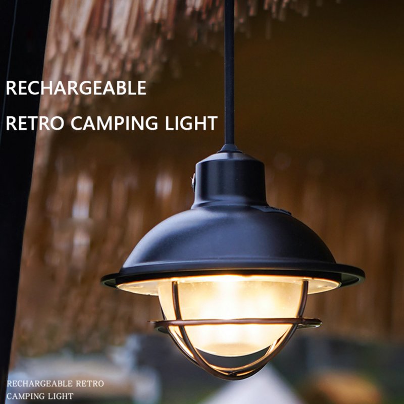 Vintage Camping Lantern Hanging Tent Lamp 3 Lighting Modes Outdoor Waterproof Emergency Lantern Flashlight For Patio Garden Decor 
