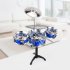 Jazz Drum Set Toy For Kids Musical Instruments Toys Drum Kit With Cymbal Drumsticks Gift For Boys Girls red