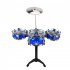 Jazz Drum Set Toy For Kids Musical Instruments Toys Drum Kit With Cymbal Drumsticks Gift For Boys Girls red