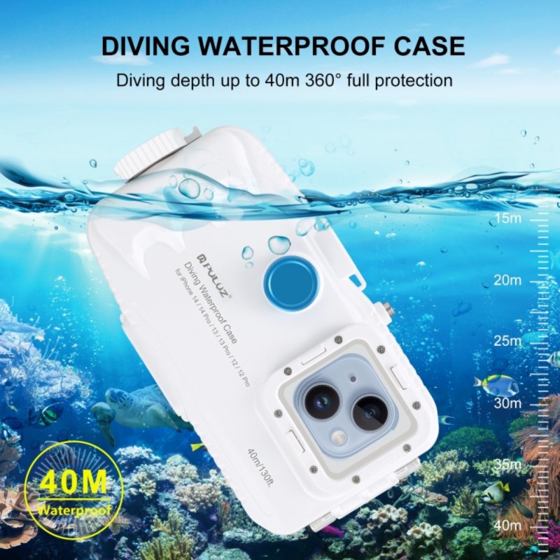 Diving Underwater Phone Case Compatible for iPhone 14 / 13 Pro Max Cell Phone Waterproof Case 