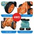 Jc07 Remote Control Drift Car With Colorful Led Light Music Double sided Flip Swing Arm Stunt Rc Car Toys For Kids Gifts light blue