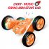 Jc07 Remote Control Drift Car With Colorful Led Light Music Double sided Flip Swing Arm Stunt Rc Car Toys For Kids Gifts light blue