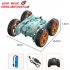 Jc07 Remote Control Drift Car With Colorful Led Light Music Double sided Flip Swing Arm Stunt Rc Car Toys For Kids Gifts light blue