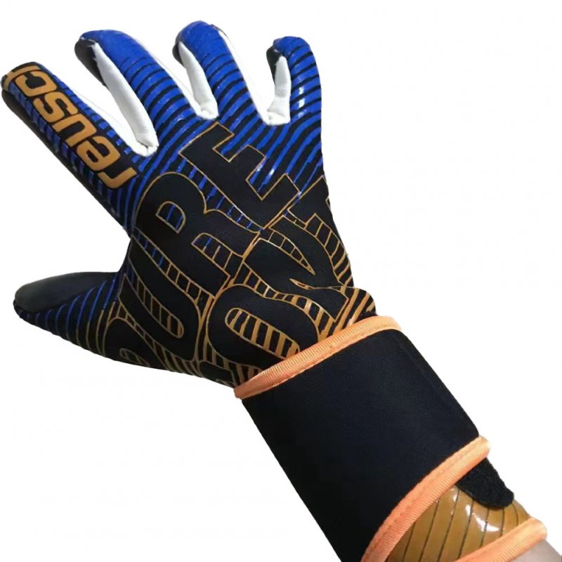 1 Pair Football Goalkeeper Gloves Professional Non-slip Breathable Wear-resistant Gloves Orange