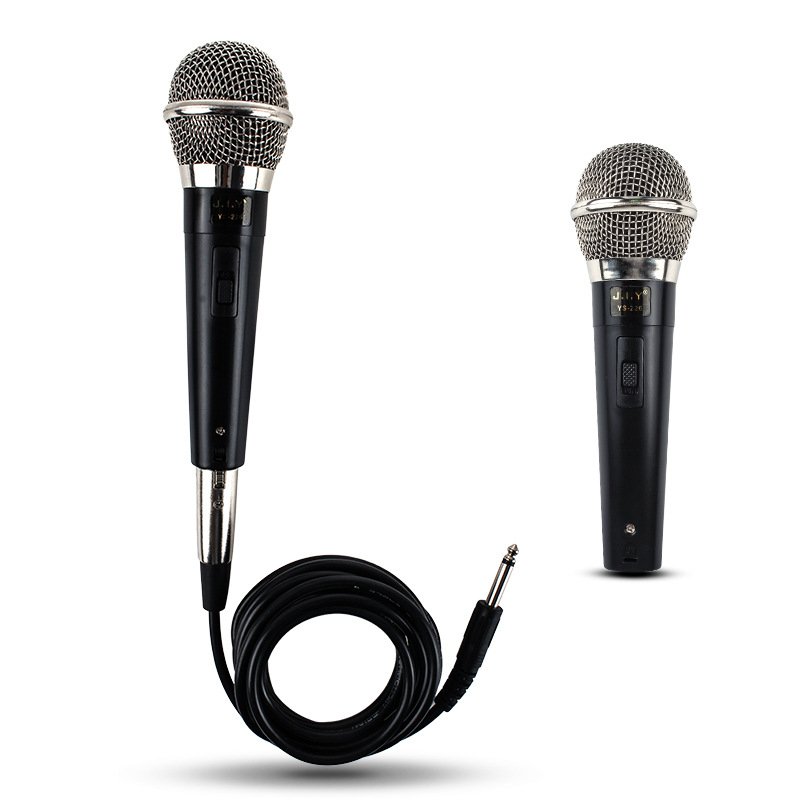 Professional Handheld Wired Dynamic Microphone Clear Voice for Karaoke Vocal Music Performance black_YS-226