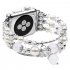 Jewelry Agate Watchband for iwatch Smartwatch Accessaries gray 38 40MM