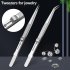 Jewelry Tweezers Professional Slotted Stainless Steel Tweezers Multipurpose Tweezers for Diy Diamond Gem Jewelry Elbow