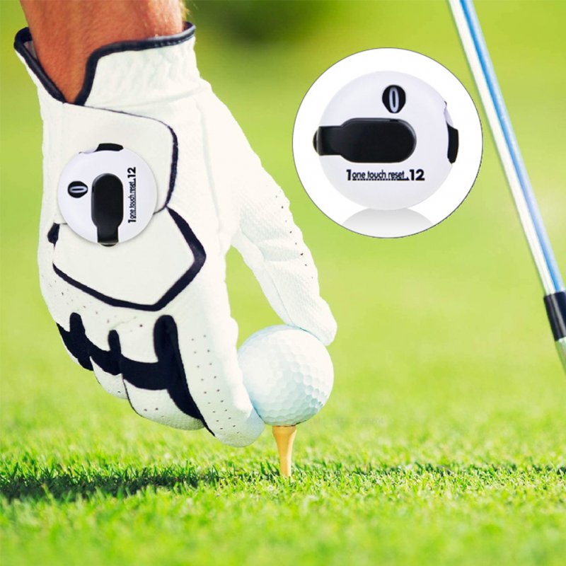 Mini Golf Stroke Score Counter One Touch Reset Professional Scoring Tool Precise Marker For Golf Course white/black