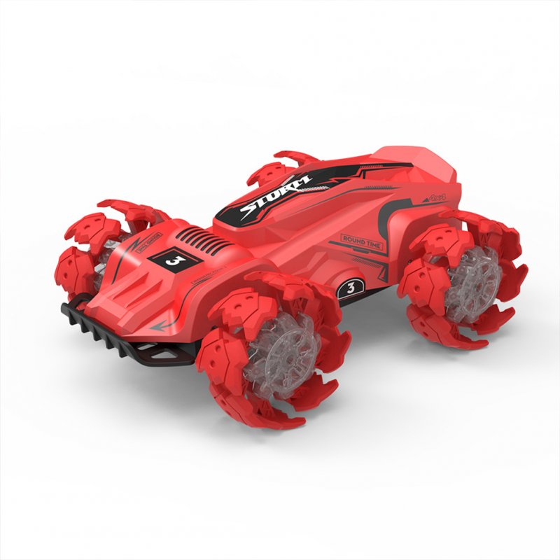 Jjrc 019 2.4g Stunt Drift Remote  Control  Car With Anti-collision Guardrails Outdoor High Speed 360-degree Rotation Children Toy Climbing Car Red