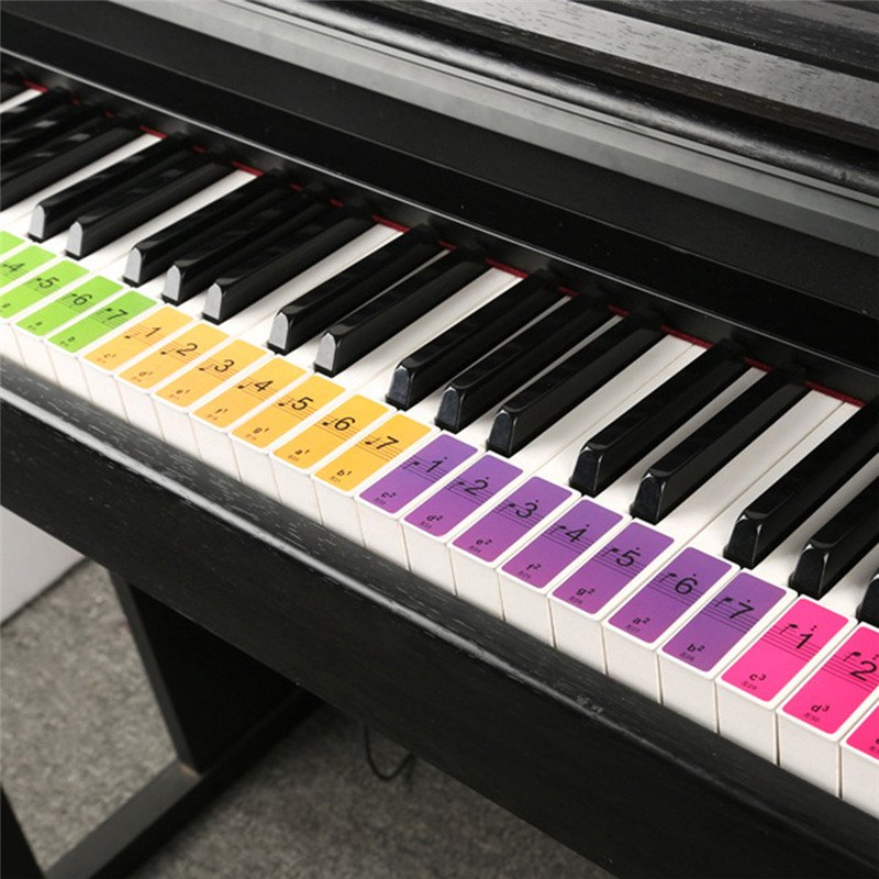 4 Pcs Piano Keyboard Sound Name Stickers Electronic Keyboard Stickers Music Decal Label Note 