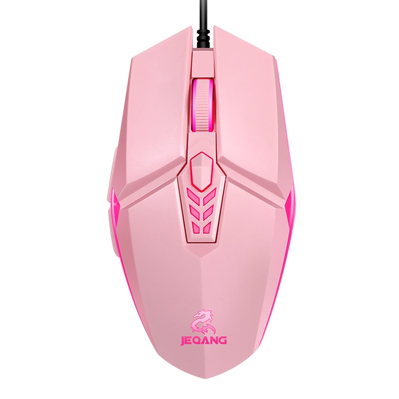 Jm-518 Wired Gaming Mouse Rgb Colorful Luminous Gaming Desktop Computer Competitive 6g Competitive Mouse Pink