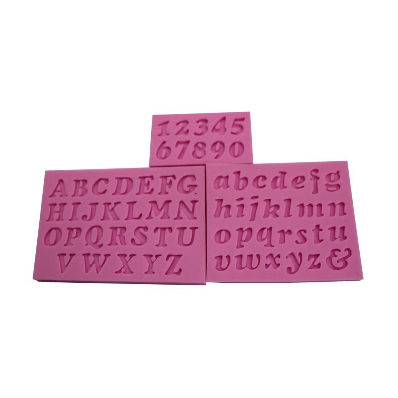 Joylive 3pcs/set Letter&Number DIY Mould Mold