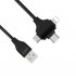 Joyroom L317 2 4A Nylon braided USB Charging Cable 3 in 1 USB Cable