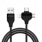 Joyroom L317 2 4A Nylon braided USB Charging Cable 3 in 1 USB Cable