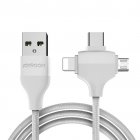 Joyroom L317 2 4A Nylon braided USB Charging Cable 3 in 1 USB Cable