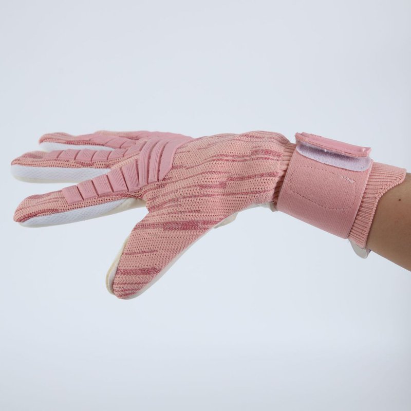 1 Pair Latex Goalkeeper Gloves Professional Non-slip  Breathable Football Goalkeeper Glove pink 8 yards