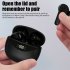 Js121 Wireless Bluetooth Earphones Half In ear Noise Cancelling Touch Control Headset With Microphone black
