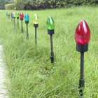Jumbo C9 Christmas Walkway Lights With 5 Hooks Stake Light Bulb Outdoor Decorations For Lawn Holiday Outside Yard Garden Battery case