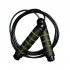 Jump Rope Heavy Load Steel Wire PVC Skipping Rope for Students Gym Fitness Training Black and green