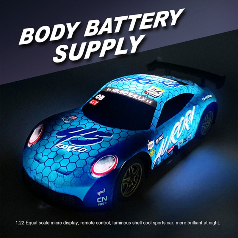 1:22 27HZ Remote Control Racing Car With LED Light 4-Channel Rc Drift Car Model Ornaments Birthday Gifts For Boys (Without Battery) 