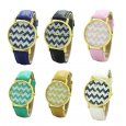 Watch Leather Strap Wristwatch 6pcs/set