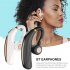 K06s Business Bluetooth compatible  5 0  Headset Noise Reduction Wireless Earphones Hanging Ear Hifi Stereo Long Standby Sports Earbuds white