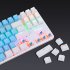 K100 Dual color 87 key Usb Backlit Key Click Office Home Gaming Mechanical Keyboard Blue and white
