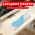 K100 Portable Gaming Keyboard with Color Backlit Keyboard 87 Keys Ultra Silence Keyboard for Laptop PC Computer White Blue