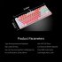K100 Portable Gaming Keyboard with Color Backlit Keyboard 87 Keys Ultra Silence Keyboard for Laptop PC Computer Blue White
