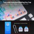 K100 Portable Gaming Keyboard with Color Backlit Keyboard 87 Keys Ultra Silence Keyboard for Laptop PC Computer White Blue