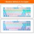 K100 Portable Gaming Keyboard with Color Backlit Keyboard 87 Keys Ultra Silence Keyboard for Laptop PC Computer White Blue