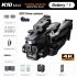 K10max RC Drone with 3 Cameras 4k Optical Flow Localization 4 Way Obstacle Avoidance Quadcopter Silver 1 Battery