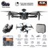 K10max RC Drone with 3 Cameras 4k Optical Flow Localization 4 Way Obstacle Avoidance Quadcopter Silver 1 Battery