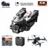 K10max RC Drone with 3 Cameras 4k Optical Flow Localization 4 Way Obstacle Avoidance Quadcopter Silver 1 Battery