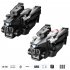 K10max RC Drone with 3 Cameras 4k Optical Flow Localization 4 Way Obstacle Avoidance Quadcopter Black 3 Batteries