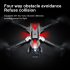 K10max RC Drone with 3 Cameras 4k Optical Flow Localization 4 Way Obstacle Avoidance Quadcopter Black 3 Batteries