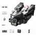 K10max RC Drone with 3 Cameras 4k Optical Flow Localization 4 Way Obstacle Avoidance Quadcopter Black 3 Batteries
