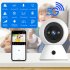 K11 Security Cameras Wireless Motion Detection Night Vision Real Time App Alarm WiFi 1080P HD Camera White