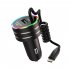 K13 Car Charger With Cable Bluetooth Kit Fast Charging Pd Usb Charger With Light  For Ios Head