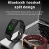 K13 Smartwatch Headset Touch Screen Bluetooth Earphone Pedometer Fitness Sports Smart Bracelet Black