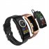 K13 Smartwatch Headset Touch Screen Bluetooth Earphone Pedometer Fitness Sports Smart Bracelet Black