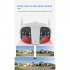 K13 Wireless Outdoor Camera Wifi 1080P HD Security Camera Dual Lens Color Night Vision 2 Way Audio White