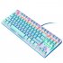 K2 87 key Computer Keyboard Waterproof Wired Gaming Mechanical Keyboard white