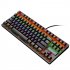 K2 87 key Computer Keyboard Waterproof Wired Gaming Mechanical Keyboard white