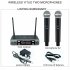 K2 Wireless Microphone Handheld Dual Channel Uhf Fixed Frequency Dynamic Mic for Karaoke Wedding Party US Plug