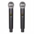 K2 Wireless Microphone Handheld Dual Channel Uhf Fixed Frequency Dynamic Mic for Karaoke Wedding Party EU Plug