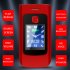 K21 GSM 2G Flip Phone Dual Screen 2 6 inch Large Speaker Volume Fonts Elderly Mobile Phone 1100mah Battery Black