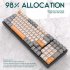 K3 Mechanical Keyboard 100 Keys Rgb Backlight Usb Type c Wired Gaming Keyboard for Desktop Pc Shimmer Version
